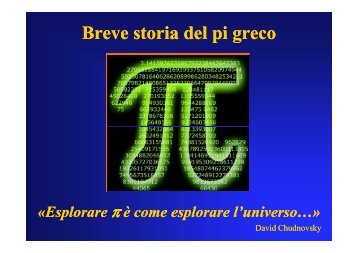 Storia del Pi-Greco - Liceo Scientifico Galilei