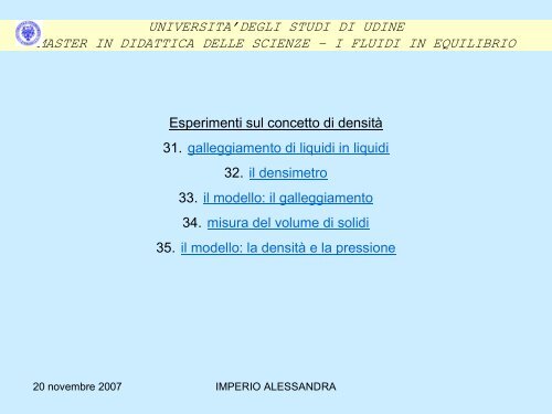 Fluidi in equilibrio - Dipartimento di Fisica