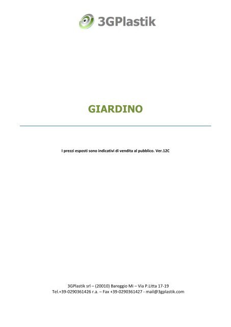 3G Giardino BD - 3GPlastik