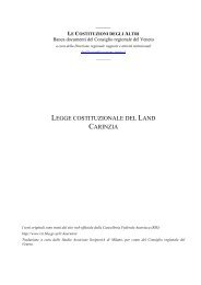 legge costituzionale del land carinzia - Consiglio Regionale Veneto