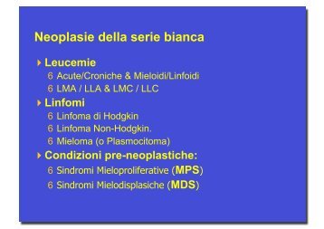 Leucemie e linfomi.pdf - Infermieristica Rimini