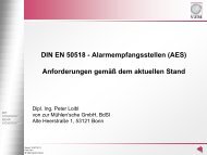 DIN EN 50518 - Alarmempfangsstellen (AES)