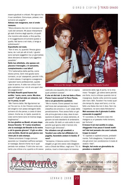 Amaranto magazine gennaio 2008