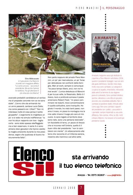 Amaranto magazine gennaio 2008