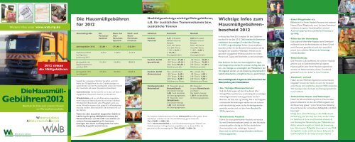 Gebühren 2012 - Westerwaldkreis-AbfallwirtschaftsBetrieb