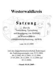 Westerwaldkreis Satzung - Westerwaldkreis-AbfallwirtschaftsBetrieb