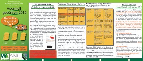 Hausmüll- gebühren 2010 - Westerwaldkreis-AbfallwirtschaftsBetrieb