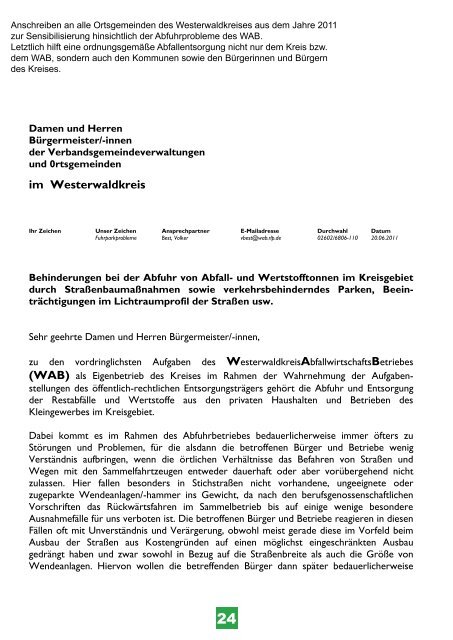 Bauleitplanung_2012.pdf - Westerwaldkreis-AbfallwirtschaftsBetrieb