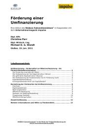 Förderung einer Umfinanzierung - WABECO Subventionslotse