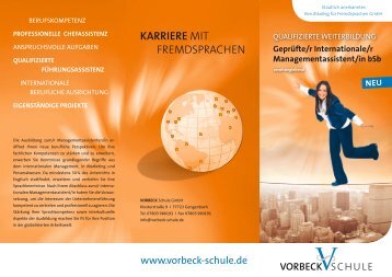 KARRIERE MIT FREMDSPRACHEN - VORBECK-Schule