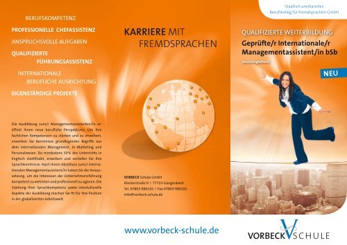 KARRIERE MIT FREMDSPRACHEN - VORBECK-Schule