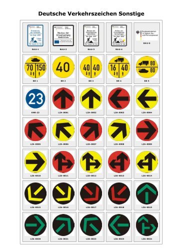 Deutsche Verkehrszeichen Sonstige