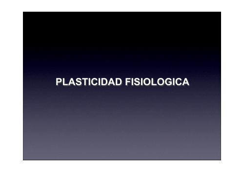 Fundamentos básicos de plasticidad fisiológica y postlesional