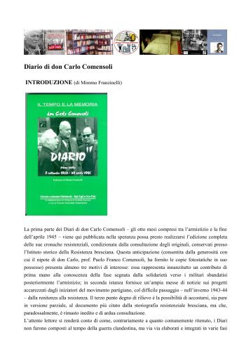 Diaro di don Carlo Comensoli - Circolo Culturale Ghislandi