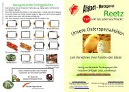 Osterprospekt 2010 - Metzgerei Reetz