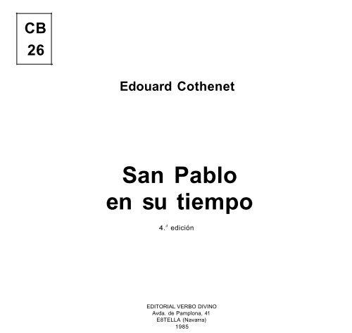 San Pablo en su tiempo - Biblioteca Católica Digital