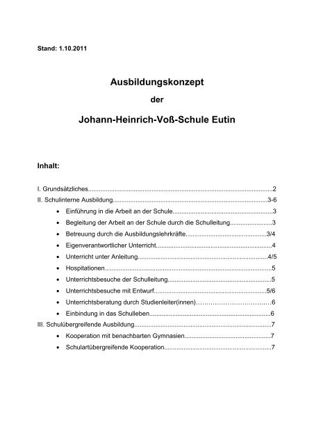 Ausbildungskonzept Johann-Heinrich-Voß-Schule Eutin - voss-schule