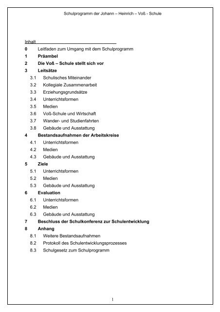 Schulprogramm - voss-schule