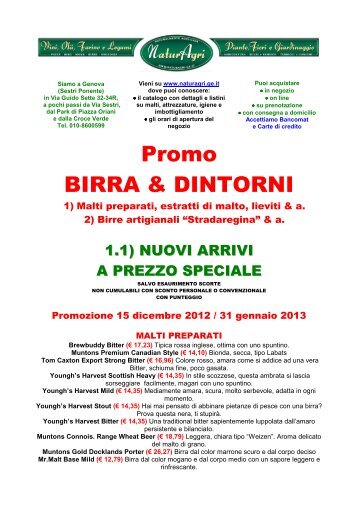 Promo BIRRA & DINTORNI