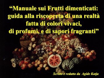 Manuale sui Frutti dimenticati - Benspesi