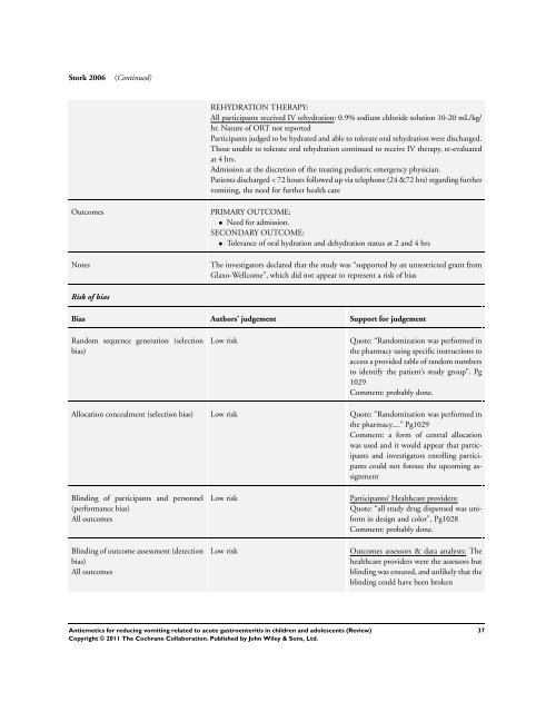 Antiemetics for reducing vomiting related to acute ... - Update Software