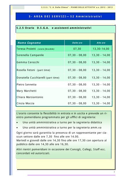 s2 - area amministrativa - ITCG CA Dalla Chiesa