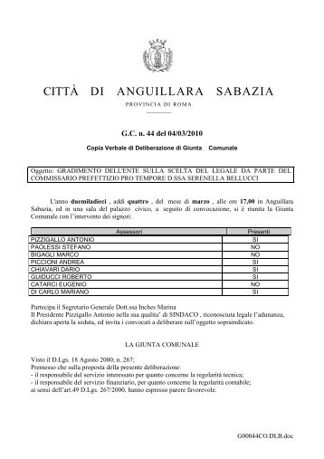 CITTÀ DI ANGUILLARA SABAZIA - Comune di Anguillara Sabazia