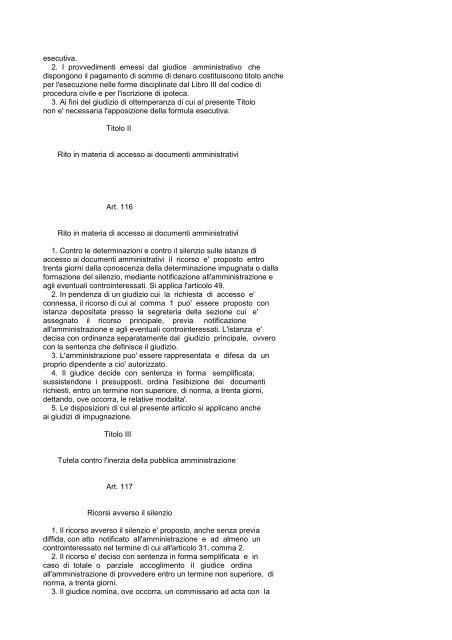 DECRETO LEGISLATIVO 2 luglio 2010 , n. 104 ... - Edk Editore Srl