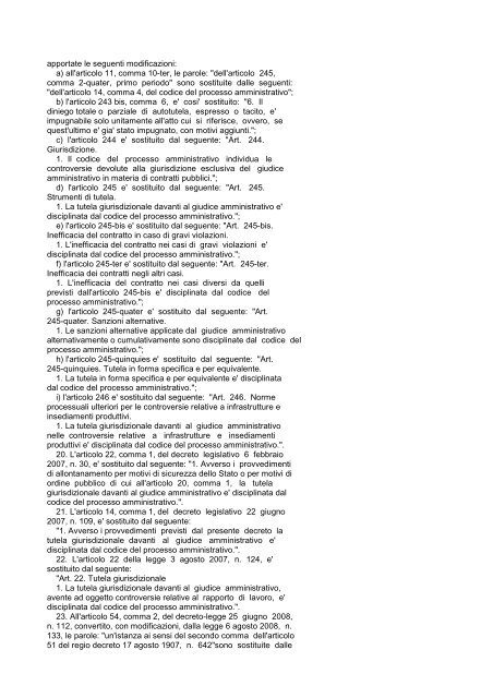 DECRETO LEGISLATIVO 2 luglio 2010 , n. 104 ... - Edk Editore Srl