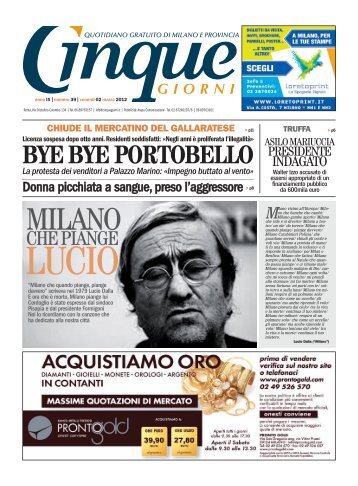 BYE BYE PORTOBELLO - Cinque Giorni.