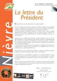 La lettre du Président - Conseil Général de la Nièvre