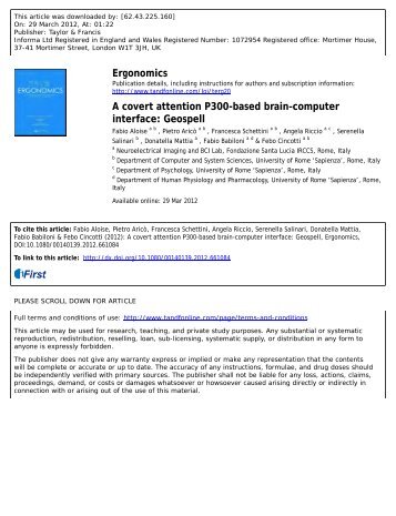 A covert attention P300-based brain–computer interface ... - TOBI