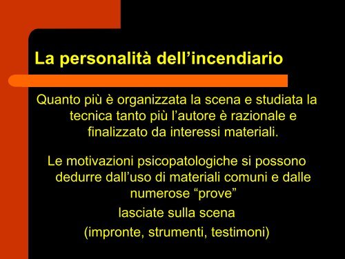 PSICOLOGIA DEL FUOCO E DEL PIROMANE - Marco Cannavicci