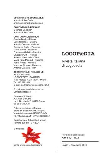 logopedia anno 10 – n. 2 - SSLI