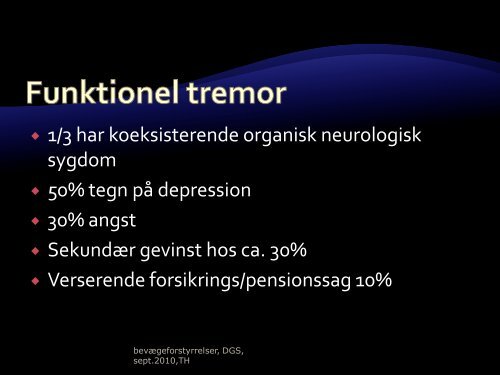 Bevægeforstyrrelser Geriatrisk Selskabs - Dansk Selskab For Geriatri