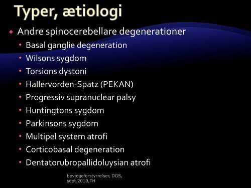 Bevægeforstyrrelser Geriatrisk Selskabs - Dansk Selskab For Geriatri