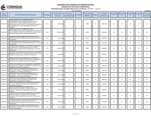 PAOP 2013 - Conagua