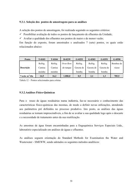 Reuso e Reciclagem de Água Industrial na Millenium - TECLIM ...