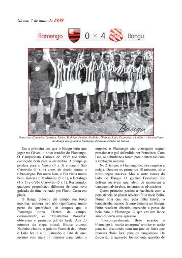 1939 - Flamengo 0 x 4 Bangu (Carlos Molinari) - Bangu.net
