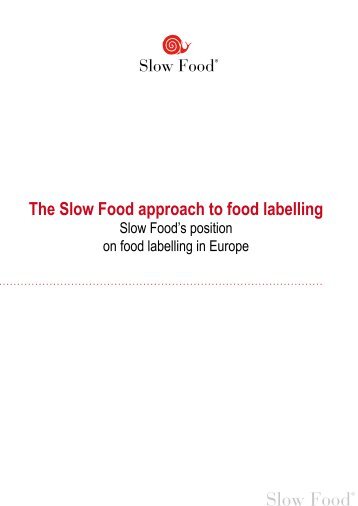 English - Slow Food