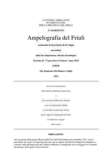 Ampelografia del Friuli (1923) - Rauscedo