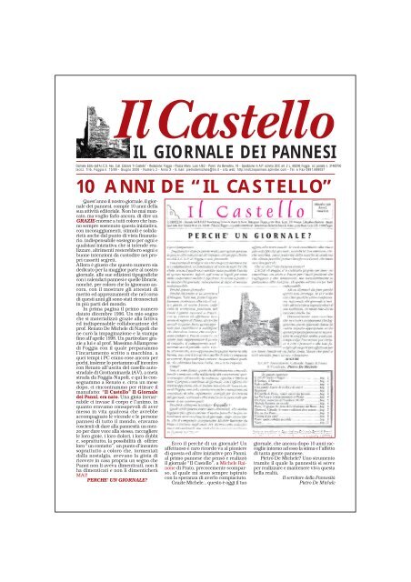 Giugno 2006 - Il Castello-Il giornale dei Pannesi - Altervista