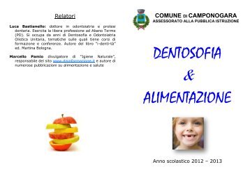 DENTOSOFIA ALIMENTAZIONE - Dott. Luca Bastianello