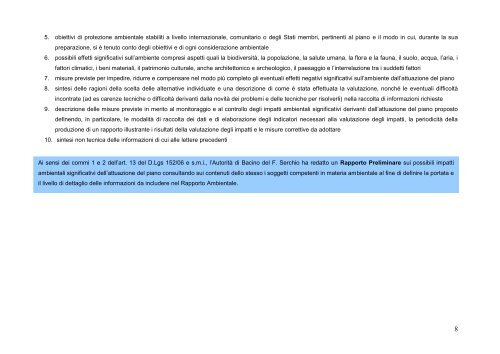 Il Rapporto Ambientale - Autorità di Bacino del fiume Serchio