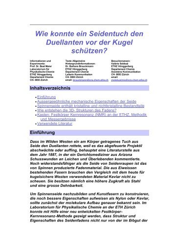 Wie konnte ein Seidentuch den Duellanten vor der Kugel schützen?