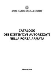 Catalogo dei distintivi autorizzati nella Forza Armata - Esercito Italiano