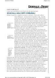 SCIACALLI AGLI ORTI COMUNALI - Comune di Nova Milanese