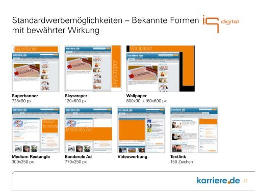 Mediadaten karriere.de - IQ media marketing