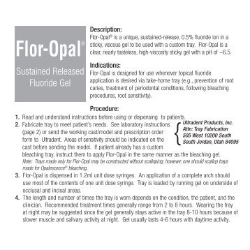 Flor-Opal® - Ultradent Products, Inc.