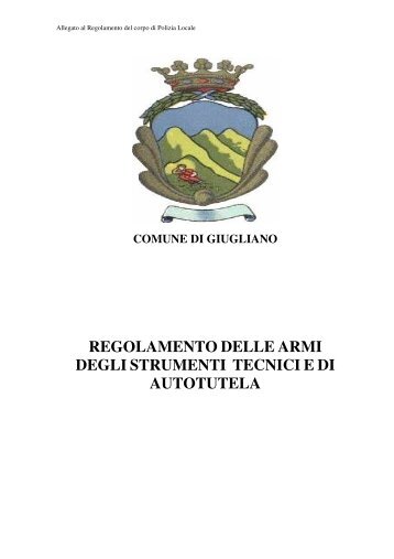 Regolamento armi e strumenti autotutela - Comune di Giugliano